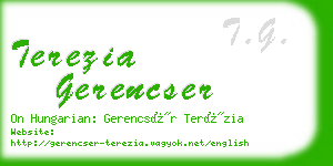 terezia gerencser business card